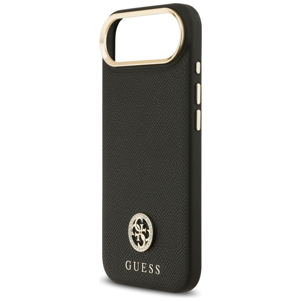 Калъф MagSafe за Apple iPhone 17 Air, Guess, Grained Strass Logo, Черен