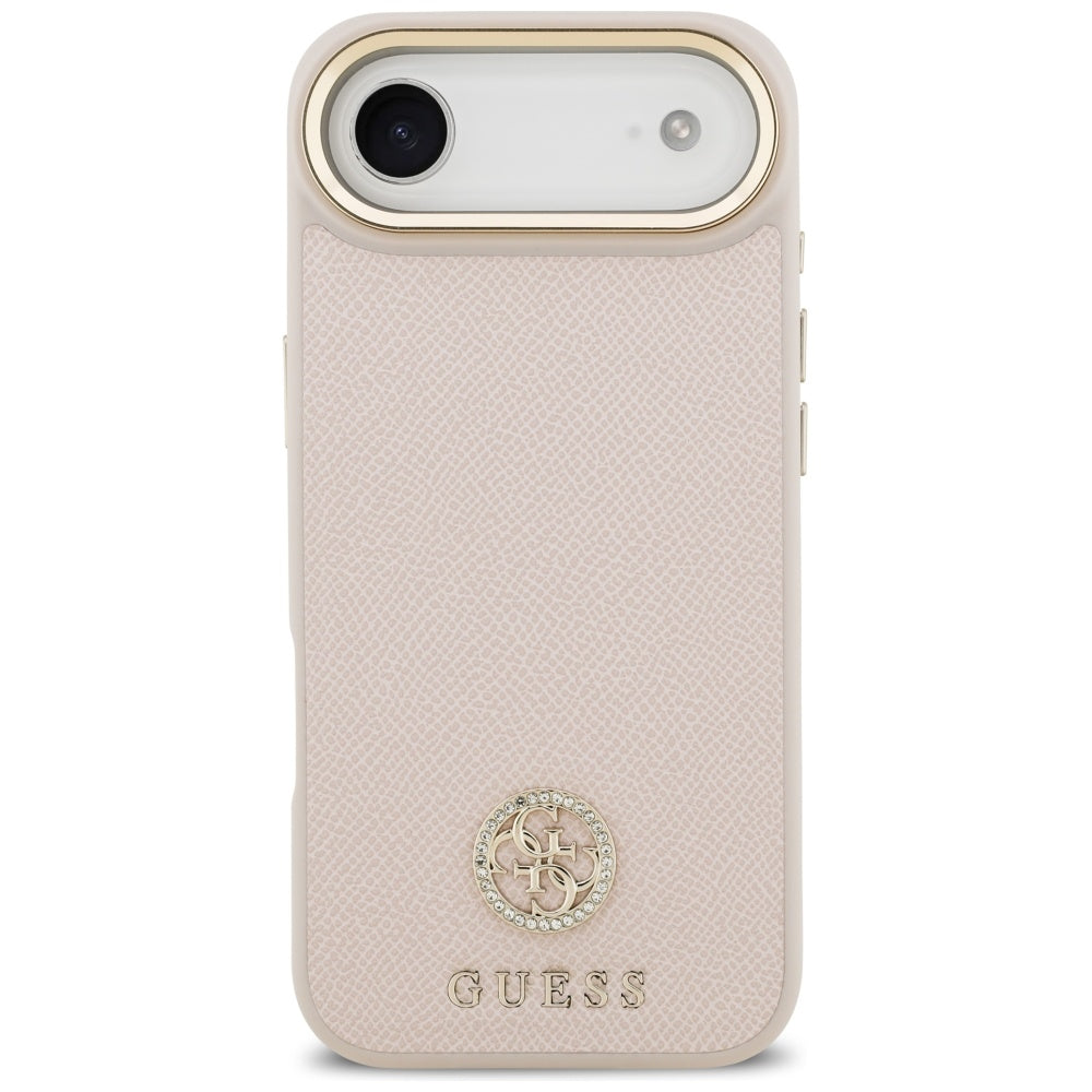 Калъф MagSafe за Apple iPhone 17 Air, Guess, Grained Strass Logo, Розов