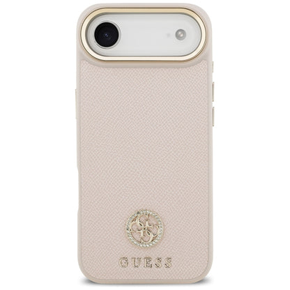 Калъф MagSafe за Apple iPhone 17 Air, Guess, Grained Strass Logo, Розов