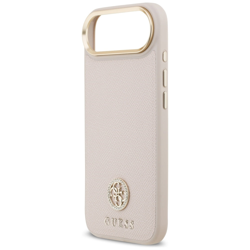 Калъф MagSafe за Apple iPhone 17 Air, Guess, Grained Strass Logo, Розов