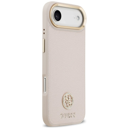 Калъф MagSafe за Apple iPhone 17 Air, Guess, Grained Strass Logo, Розов