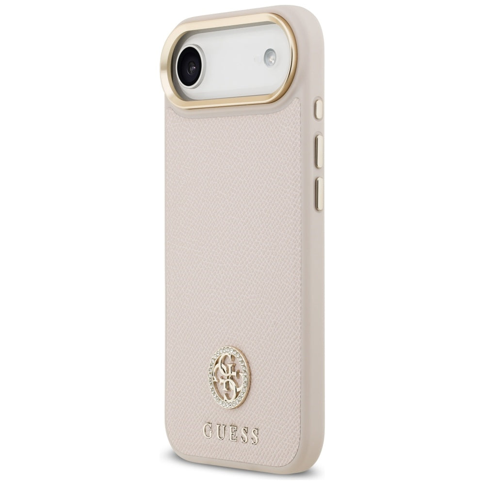 Калъф MagSafe за Apple iPhone 17 Air, Guess, Grained Strass Logo, Розов
