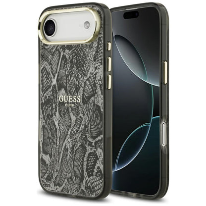 Калъф MagSafe за Apple iPhone 17 Air, Guess, Python Pattern, Черен