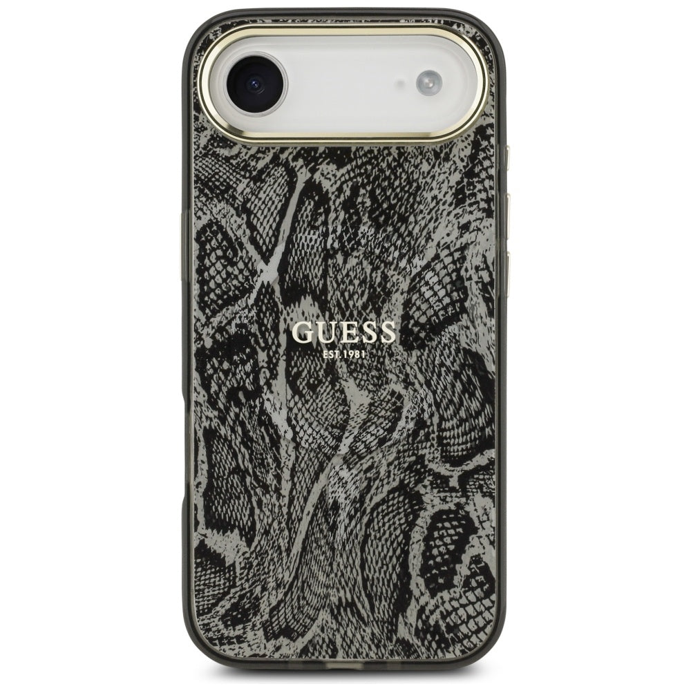 Калъф MagSafe за Apple iPhone 17 Air, Guess, Python Pattern, Черен