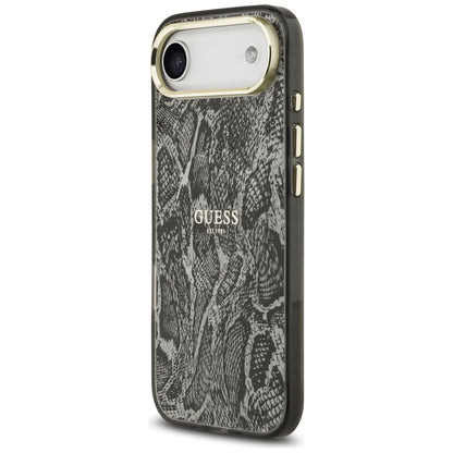 Калъф MagSafe за Apple iPhone 17 Air, Guess, Python Pattern, Черен
