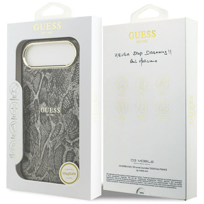 Калъф MagSafe за Apple iPhone 17 Air, Guess, Python Pattern, Черен