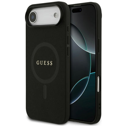 Калъф MagSafe за Apple iPhone 17 Air, Guess, Saffiano Classic Logo, Черен