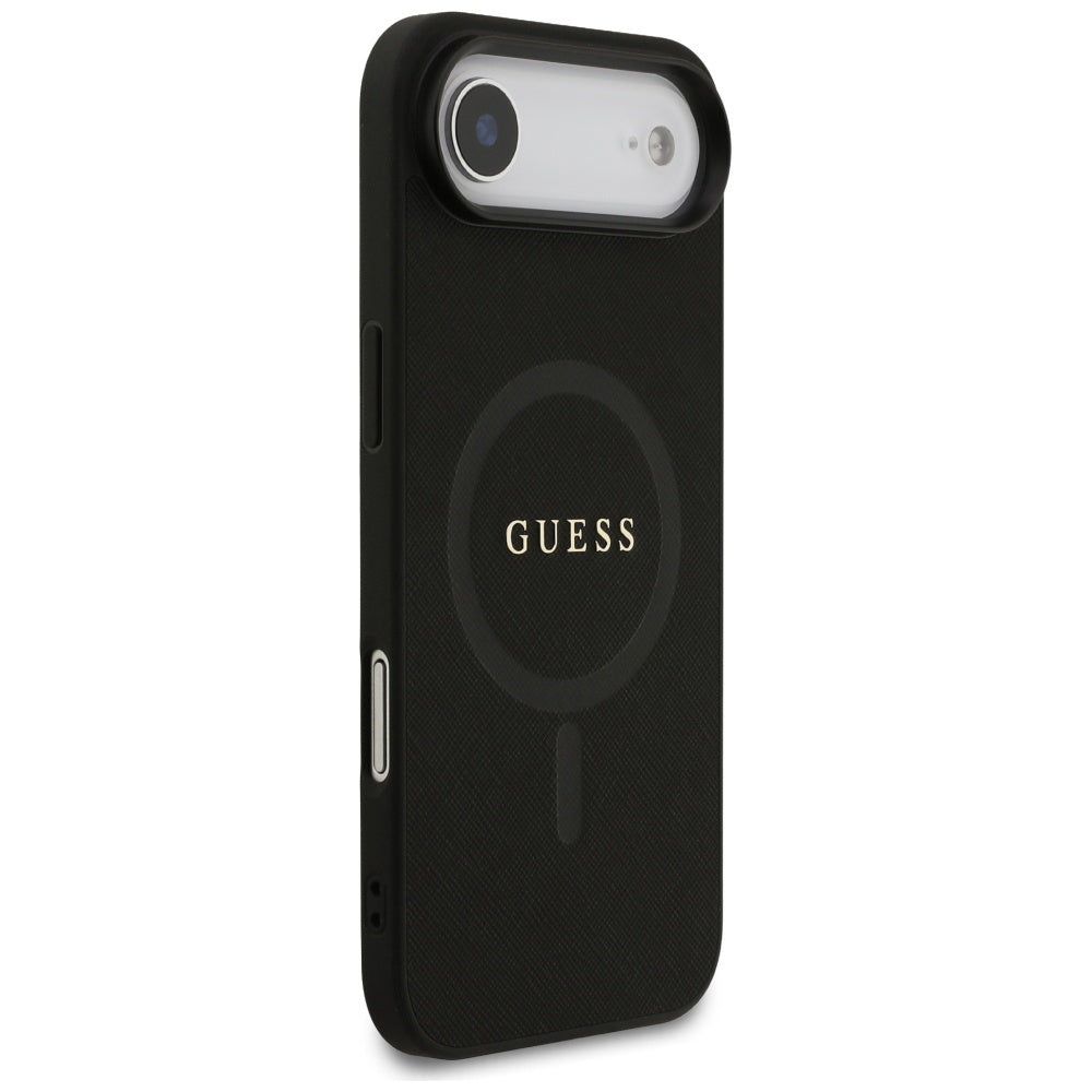 Калъф MagSafe за Apple iPhone 17 Air, Guess, Saffiano Classic Logo, Черен
