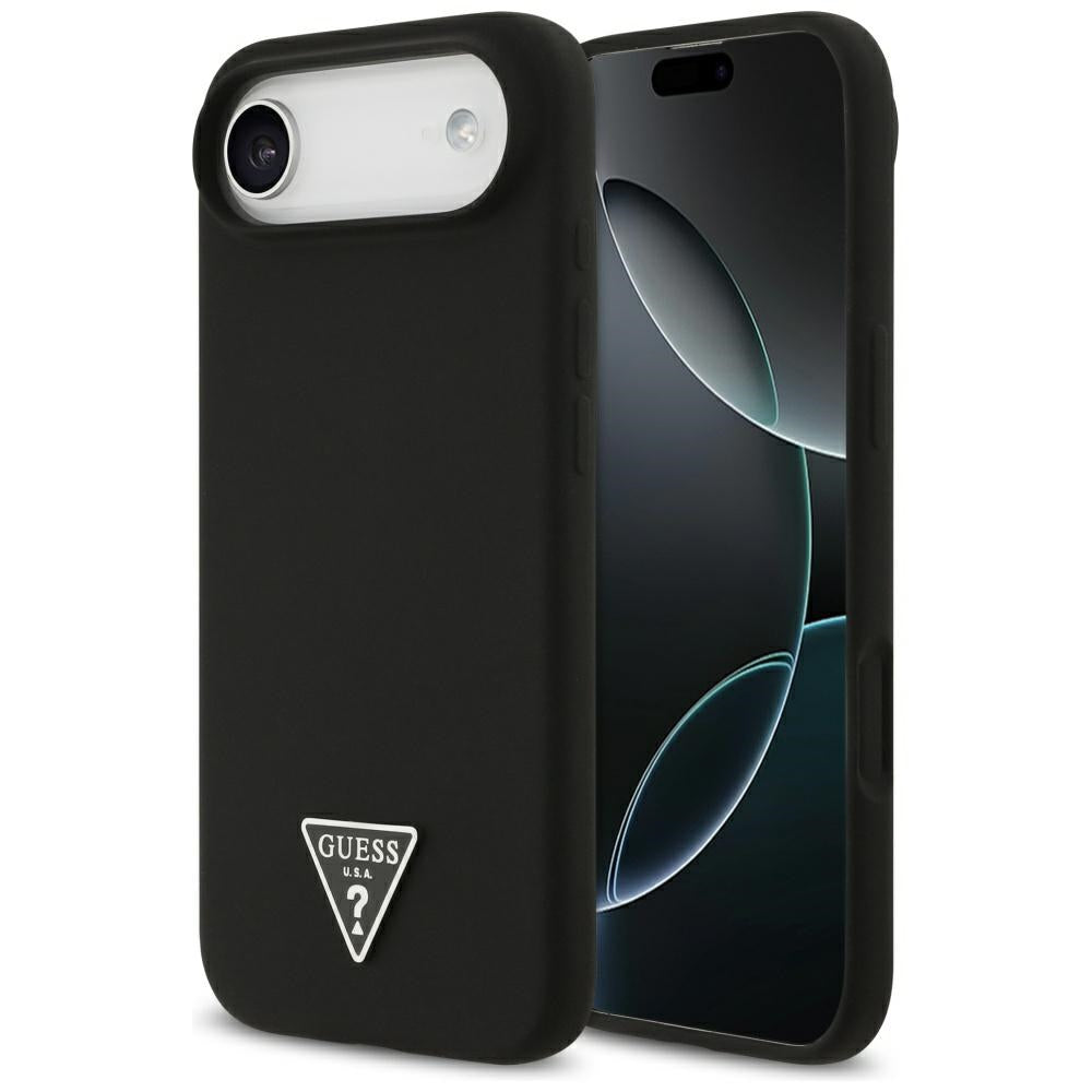 Калъф MagSafe за Apple iPhone 17 Air, Guess, Triangle Logo, Черен