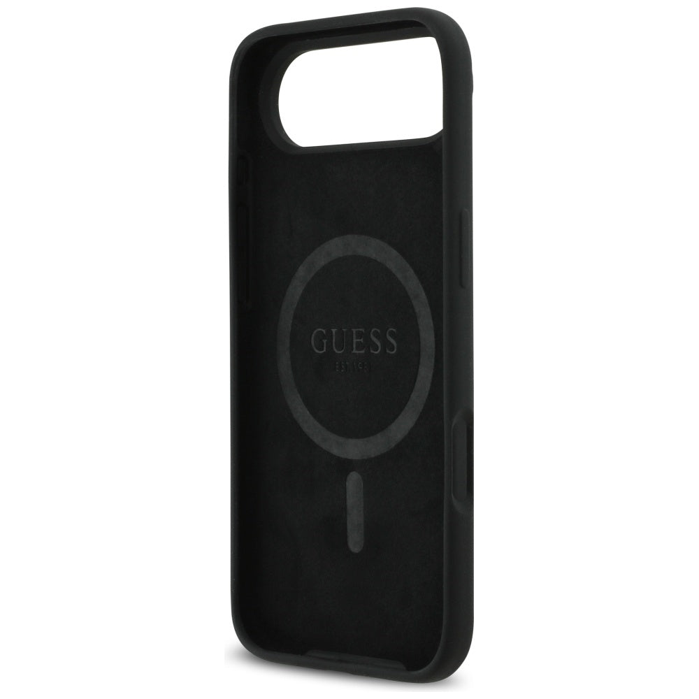 Калъф MagSafe за Apple iPhone 17 Air, Guess, Triangle Logo, Черен