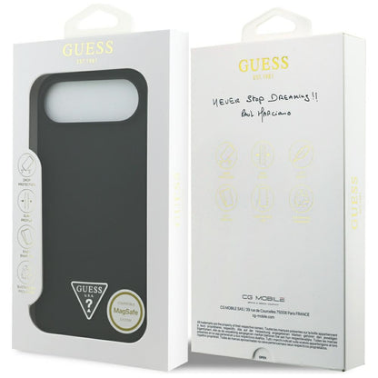 Калъф MagSafe за Apple iPhone 17 Air, Guess, Triangle Logo, Черен