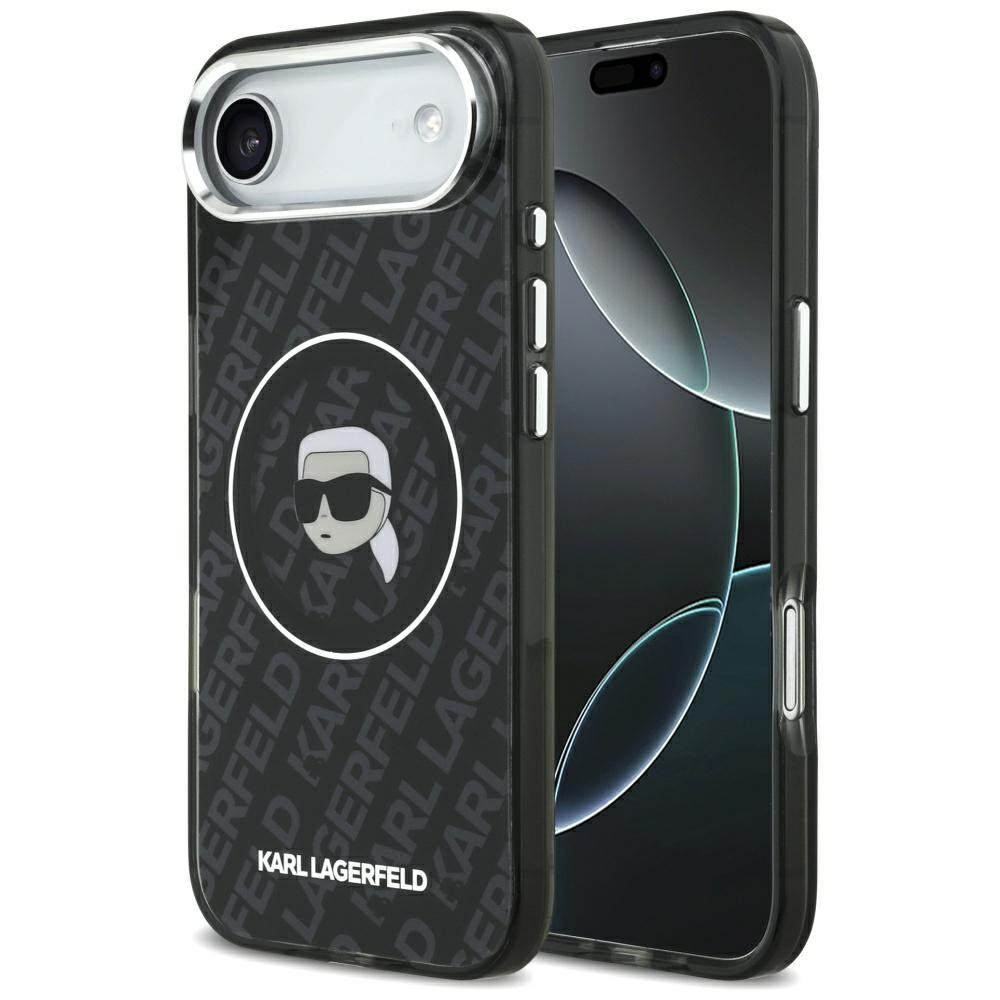 Калъф MagSafe за Apple iPhone 17 Air, Karl Lagerfeld, IML Karl`s Head, Черен