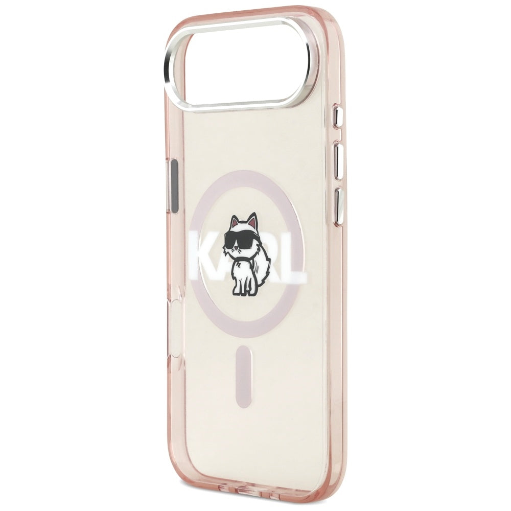 Калъф MagSafe за Apple iPhone 17 Air, Karl Lagerfeld, IML Sketch Logo Choupette, Розов
