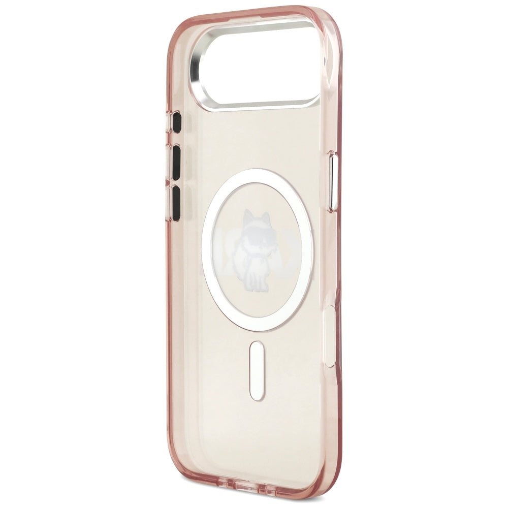 Калъф MagSafe за Apple iPhone 17 Air, Karl Lagerfeld, IML Sketch Logo Choupette, Розов