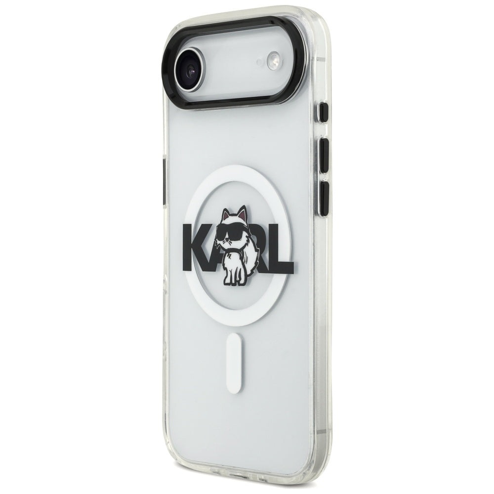 Калъф MagSafe за Apple iPhone 17 Air, Karl Lagerfeld, IML Sketch Logo Choupette, Прозрачен