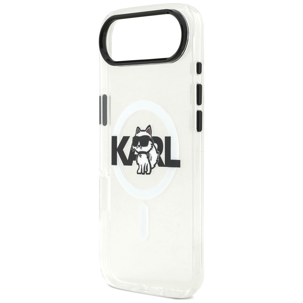 Калъф MagSafe за Apple iPhone 17 Air, Karl Lagerfeld, IML Sketch Logo Choupette, Прозрачен