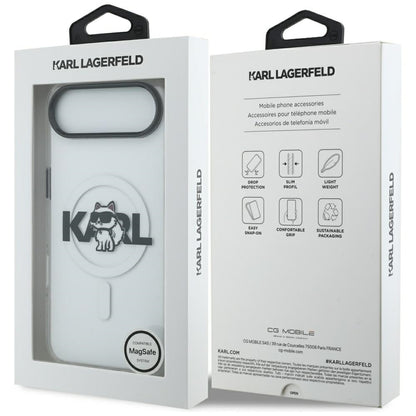 Калъф MagSafe за Apple iPhone 17 Air, Karl Lagerfeld, IML Sketch Logo Choupette, Прозрачен