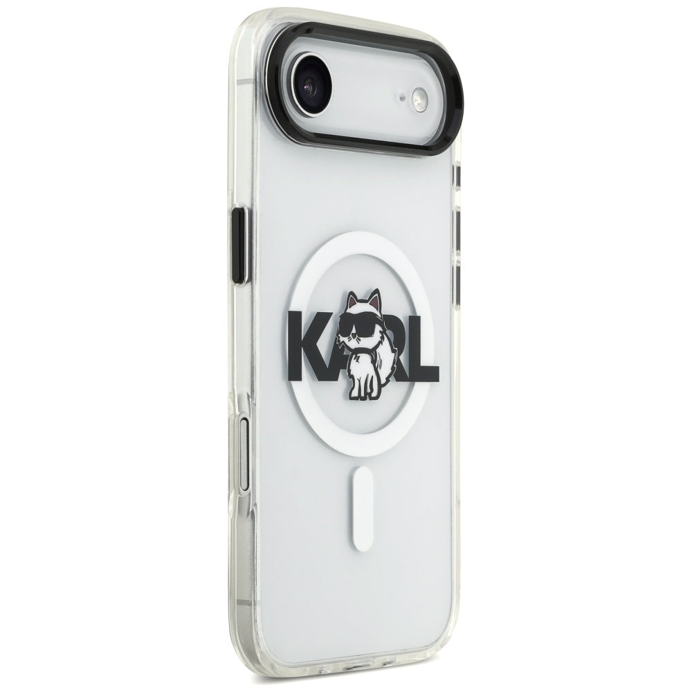Калъф MagSafe за Apple iPhone 17 Air, Karl Lagerfeld, IML Sketch Logo Choupette, Прозрачен