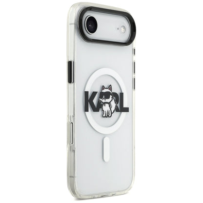 Калъф MagSafe за Apple iPhone 17 Air, Karl Lagerfeld, IML Sketch Logo Choupette, Прозрачен