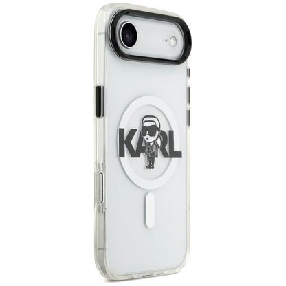 Калъф MagSafe за Apple iPhone 17 Air, Karl Lagerfeld, IML Sketch Logo Karl, Прозрачен
