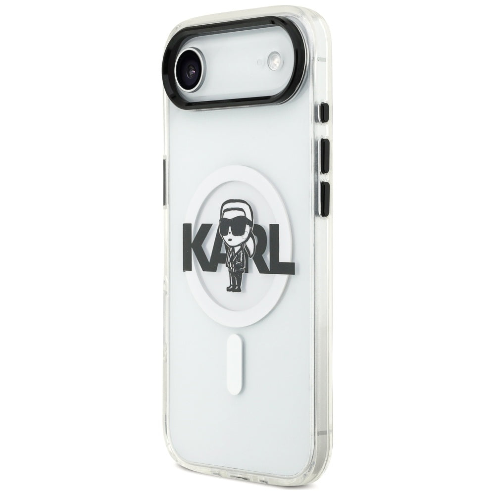 Калъф MagSafe за Apple iPhone 17 Air, Karl Lagerfeld, IML Sketch Logo Karl, Прозрачен