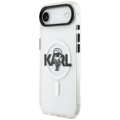 Калъф MagSafe за Apple iPhone 17 Air, Karl Lagerfeld, IML Sketch Logo Karl, Прозрачен