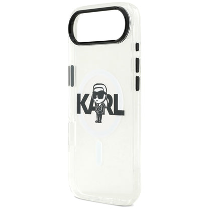 Калъф MagSafe за Apple iPhone 17 Air, Karl Lagerfeld, IML Sketch Logo Karl, Прозрачен