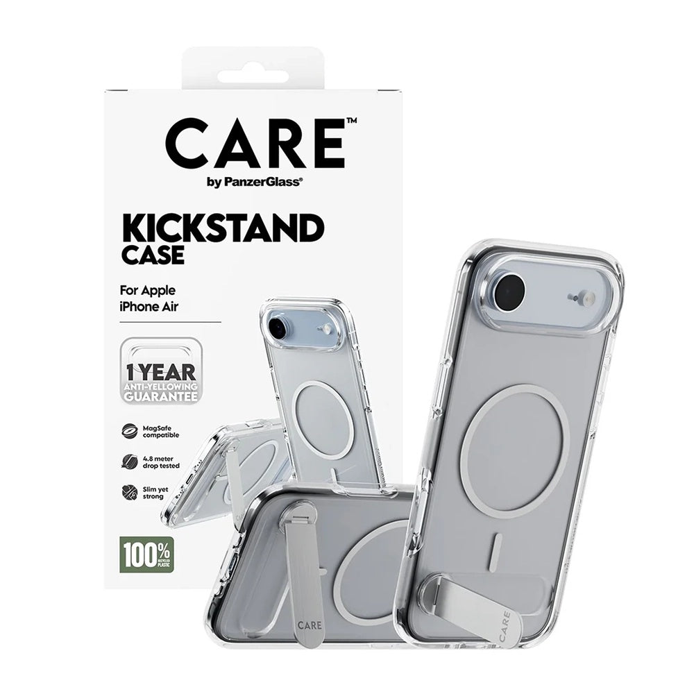 Калъф MagSafe за Apple iPhone 17 Air, PanzerGlass, с функция Kickstand, Прозрачен