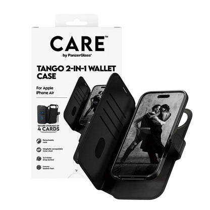 Калъф MagSafe за Apple iPhone 17 Air, PanzerGlass, Care Feature Tango Two-in-One, Черен