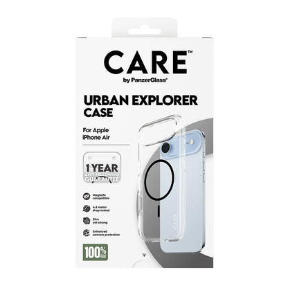 Калъф MagSafe за Apple iPhone 17 Air, PanzerGlass, Care Urban Explorer, Прозрачен Черен