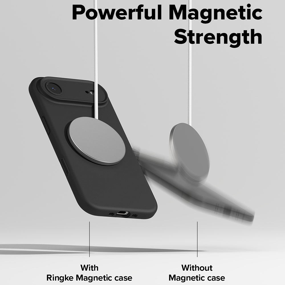 Калъф MagSafe за Apple iPhone 17 Air, Ringke, Силикон, Черен