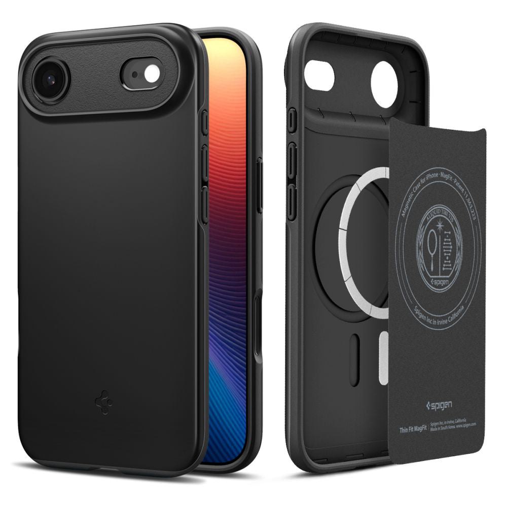 Калъф MagSafe за Apple iPhone 17 Air, Spigen, Thin Fit, Черен