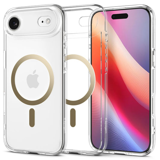 Калъф MagSafe за Apple iPhone 17 Air, Spigen, Ultra Hybrid, Прозрачно Злато
