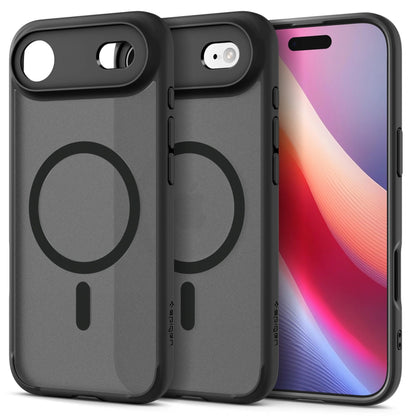 Калъф MagSafe за Apple iPhone 17 Air, Spigen, Ultra Hybrid, Сатенено черен