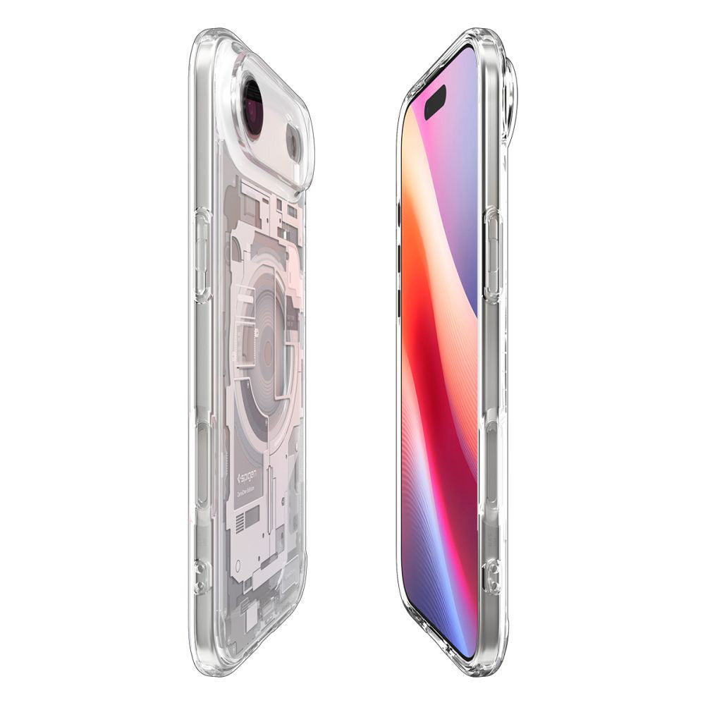 Калъф MagSafe за Apple iPhone 17 Air, Spigen, Ultra Hybrid Zero One, Бял