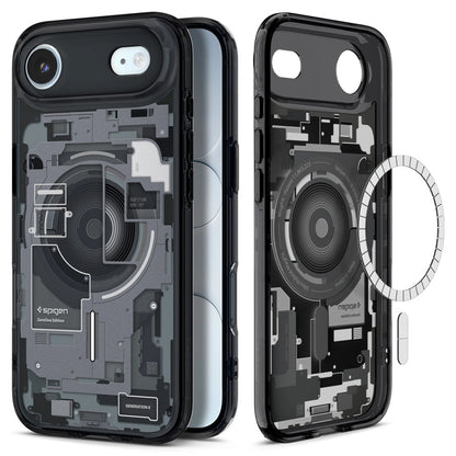 Калъф MagSafe за Apple iPhone 17 Air, Spigen, Ultra Hybrid Zero One, Черен
