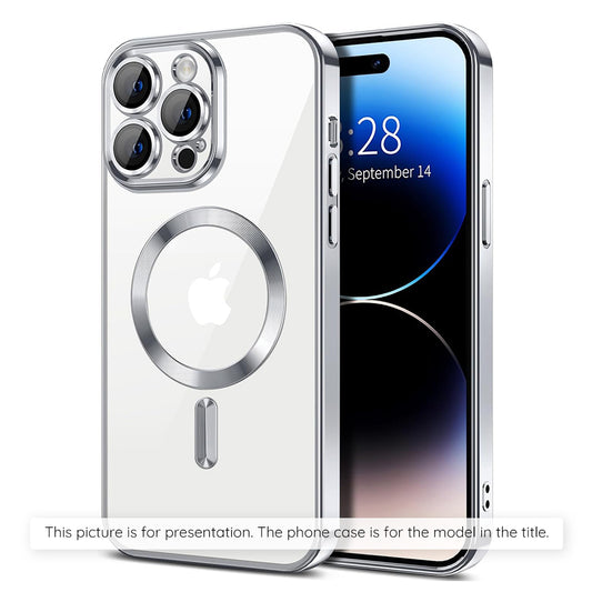 Калъф MagSafe за Apple iPhone 17 Air, Techsuit, Luxury Crystal, Сребрист