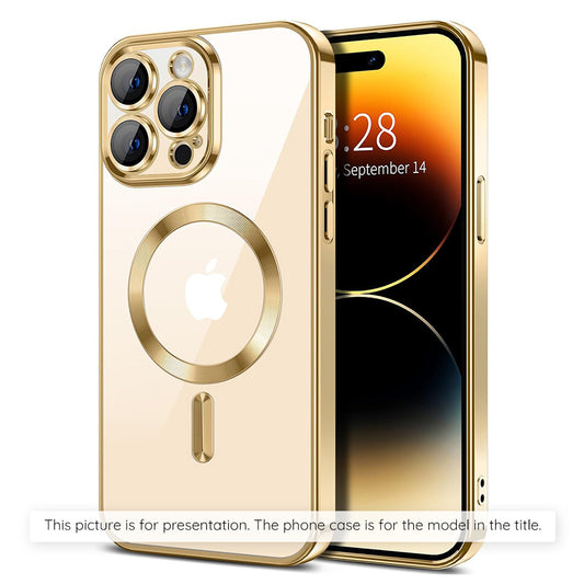 Калъф MagSafe за Apple iPhone 17 Air, Techsuit, Luxury Crystal, Златист