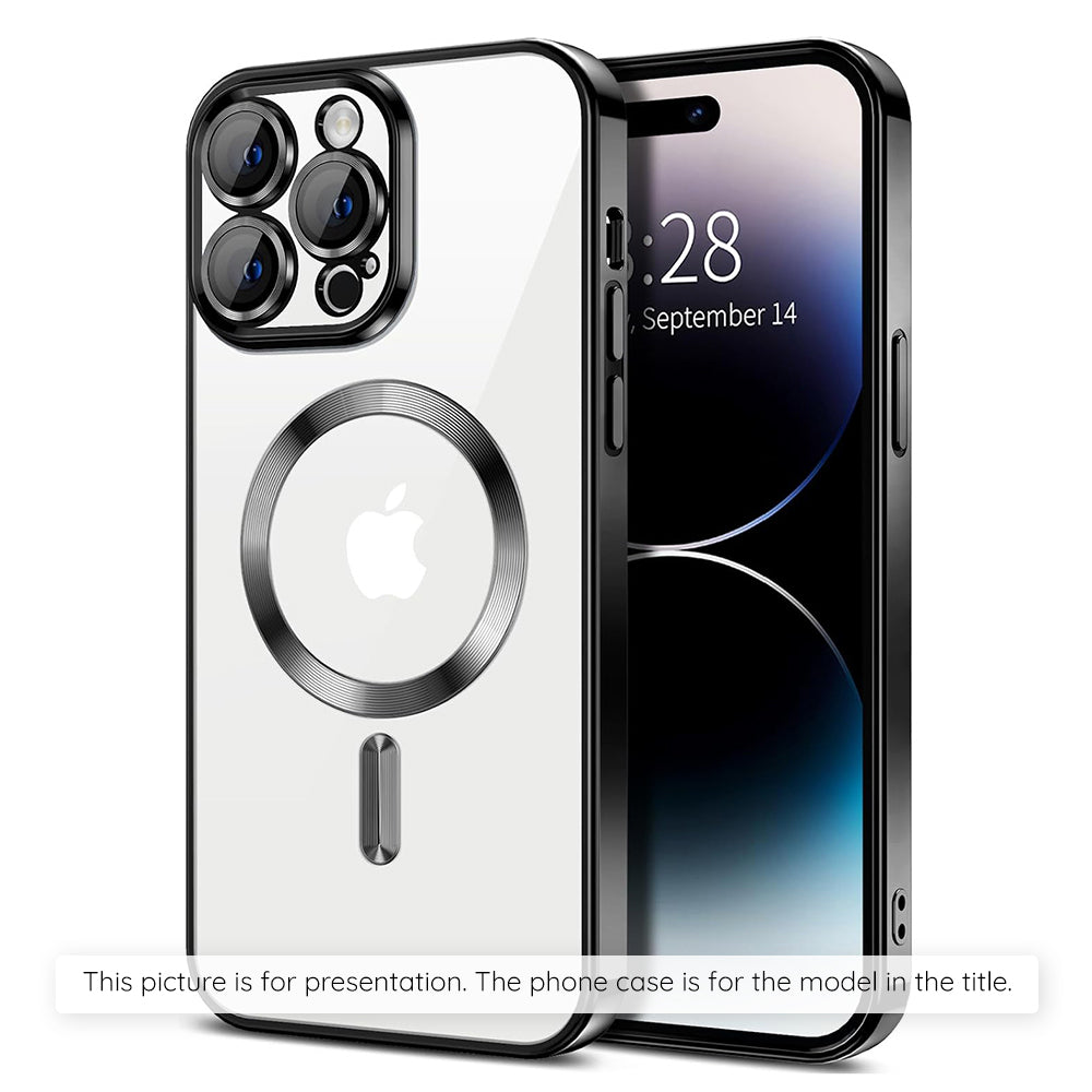 Калъф MagSafe за Apple iPhone 17 Air, Techsuit, Luxury Crystal, Черен