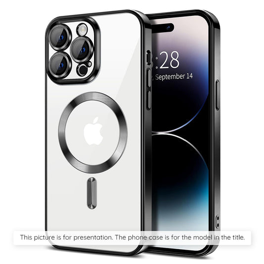 Калъф MagSafe за Apple iPhone 17 Air, Techsuit, Luxury Crystal, Черен