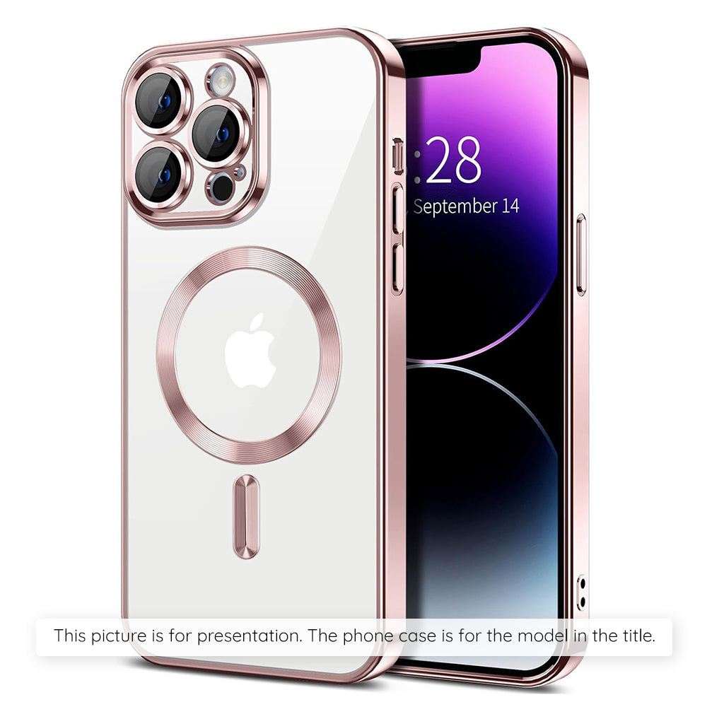 Калъф MagSafe за Apple iPhone 17 Air, Techsuit, Luxury Crystal, Розов