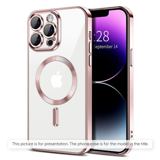 Калъф MagSafe за Apple iPhone 17 Air, Techsuit, Luxury Crystal, Розов