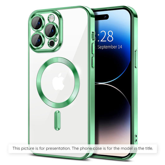 Калъф MagSafe за Apple iPhone 17 Air, Techsuit, Luxury Crystal, Светлозелен