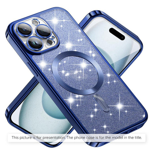 Калъф MagSafe за Apple iPhone 17 Air, Techsuit, Luxury Glitter, Син