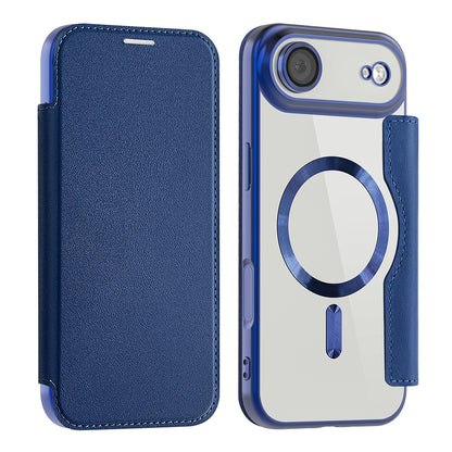 Калъф MagSafe за Apple iPhone 17 Air, Techsuit, SmartMag Book, Син