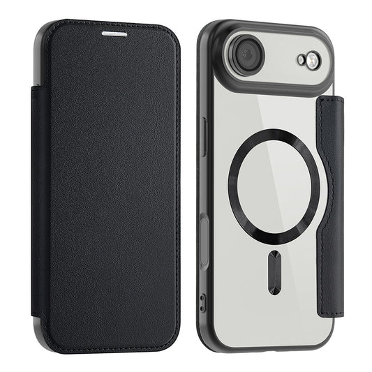 Калъф MagSafe за Apple iPhone 17 Air, Techsuit, SmartMag Book, Черен