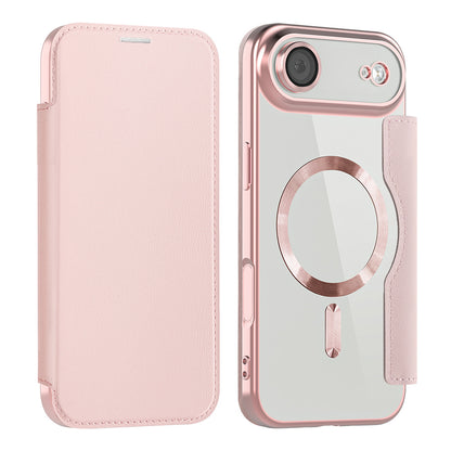 Калъф MagSafe за Apple iPhone 17 Air, Techsuit, SmartMag Book, Розов