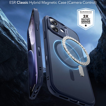Калъф MagSafe за Apple iPhone 17, ESR, Classic Hybrid, Сатенено Син