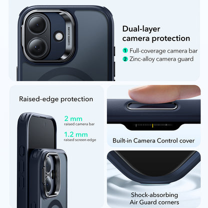 Калъф MagSafe за Apple iPhone 17, ESR, Classic Hybrid Kickstand, Сатенено син
