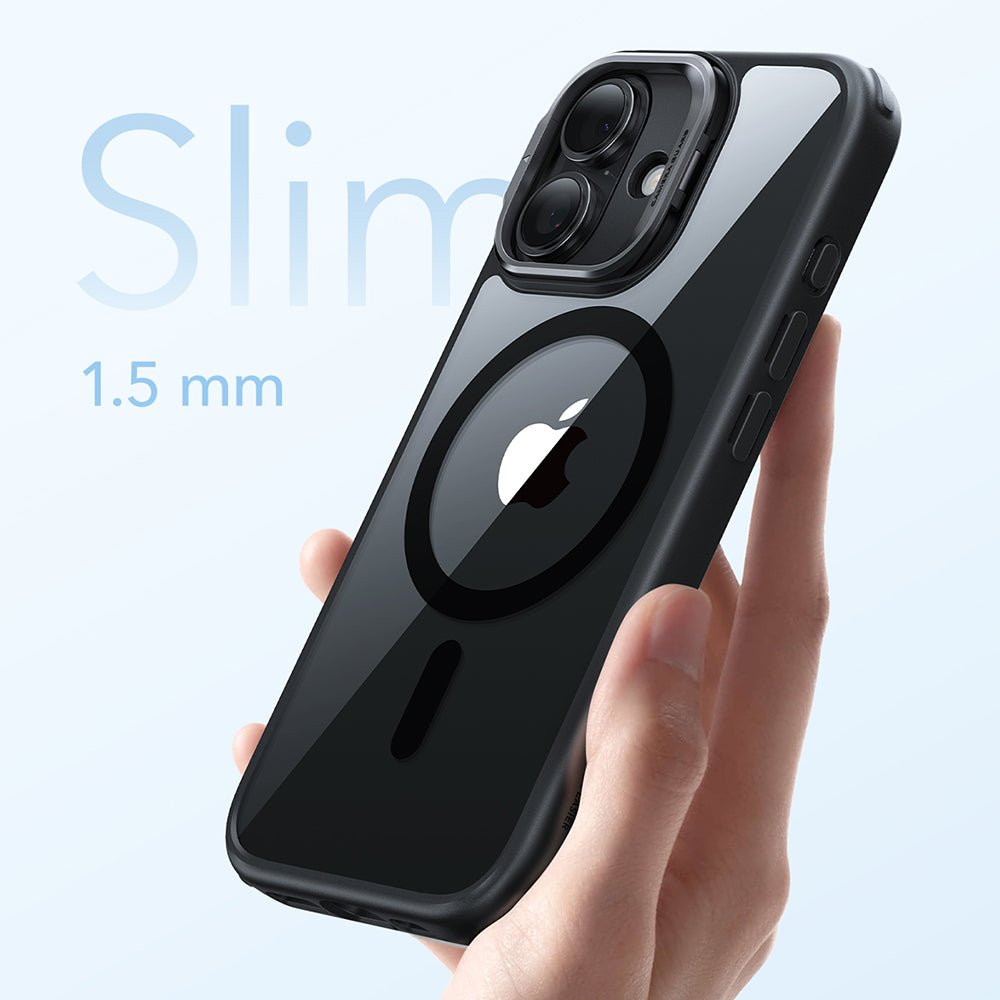 Калъф MagSafe за Apple iPhone 17, ESR, Classic Hybrid Kickstand, Прозрачен Черен